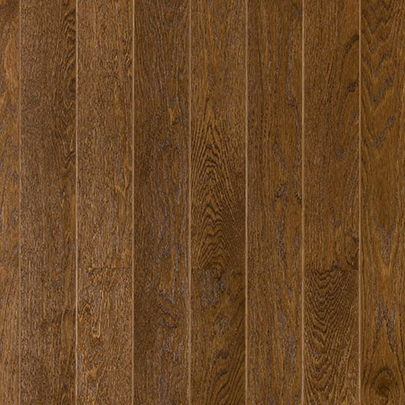 Паркетная доска Tarkett Rumba Дуб Лава Браш однополосная брашированная лак Коричневый.