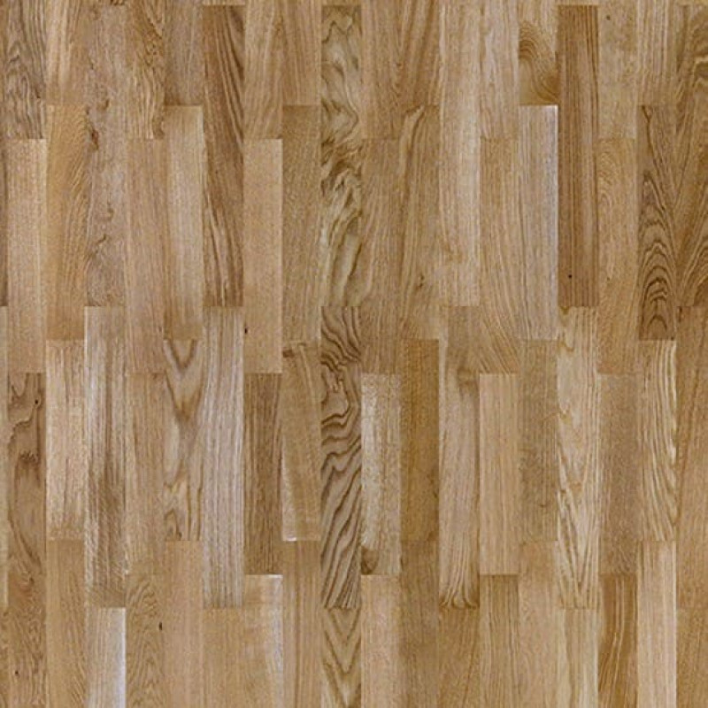 Паркетная доска Tarkett Salsa Дуб Натур Браш трехполосная брашированная лак Бежевый.