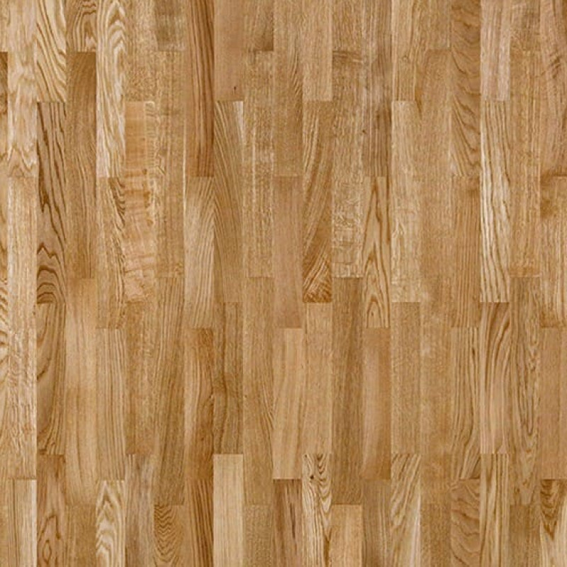 Паркетная доска Tarkett Salsa Дуб Натур трехполосная лак Бежевый.