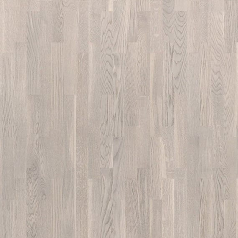 Паркетная доска Tarkett Salsa Дуб Нордик трехполосная лак Белый.