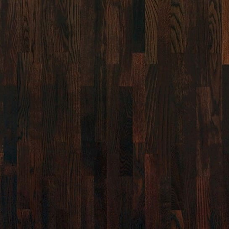 Паркетная доска Tarkett Salsa Дуб Ява трехполосная брашированная лак Коричневый.