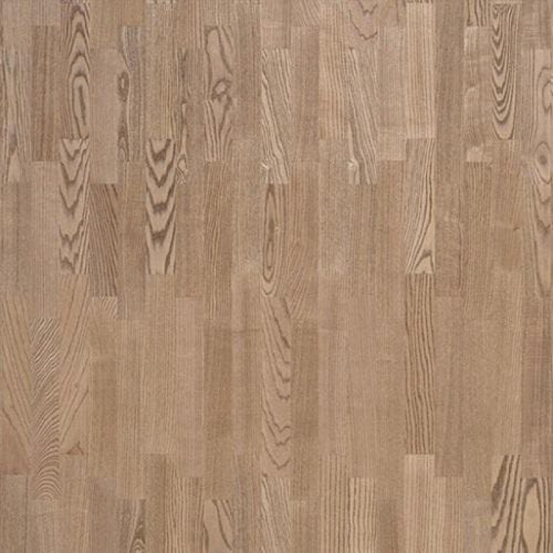 Паркетная доска Tarkett Salsa Premium Ясень Кварц трехполосная брашированная масло Серый.